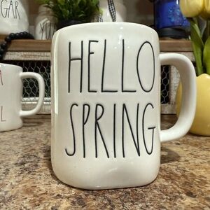 Rae Dunn White Ceramic Mug - Hello Spring